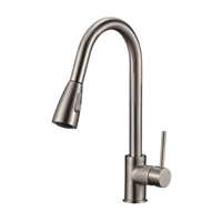 Pelican PL-8211 Single Hole Pull Down Kitchen Faucet - Brushed Nickel